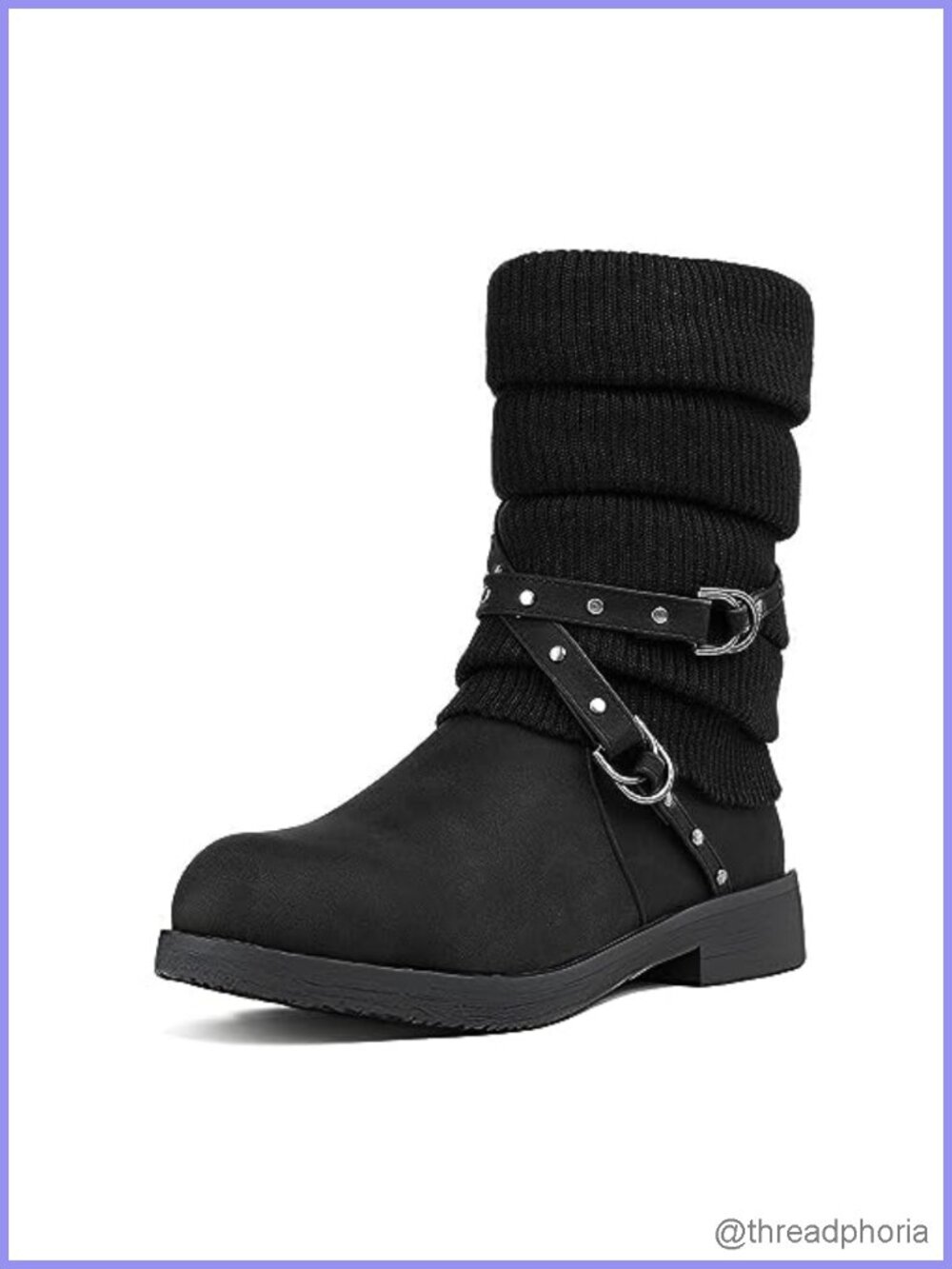 Dream Pairs Women's Mid Calf Winter Snow Boots Faux Leather